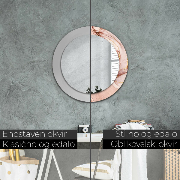 Espelho circular de parede decorativo Fluido abstrato