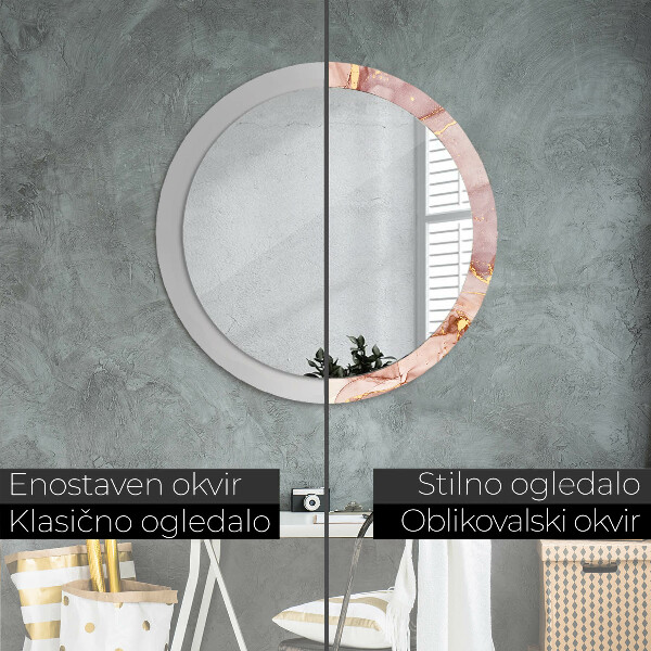 Espelho circular de parede decorativo Fluido abstrato