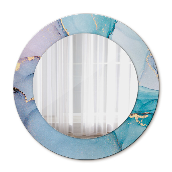 Espelho circular de parede decorativo Fluido abstrato