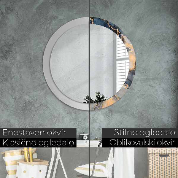 Espelho circular de parede decorativo Fluido abstrato