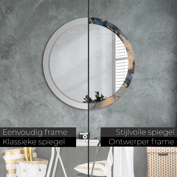 Espelho circular de parede decorativo Fluido abstrato