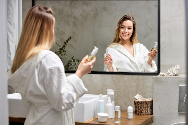 Espelho retangular decorativo com moldura em preto 50x50 cm