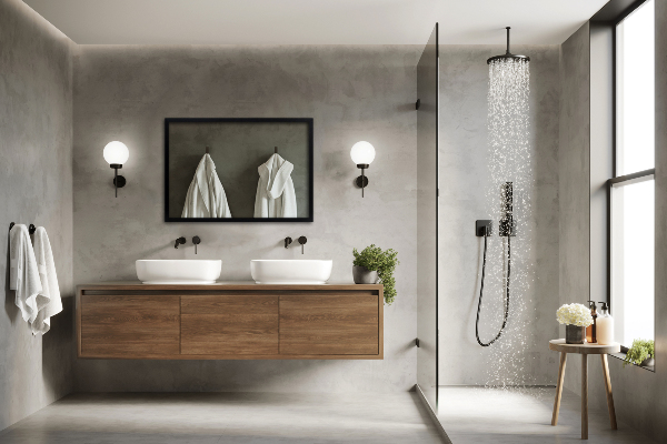 Espelho para corredor com moldura em preto 100x70 cm