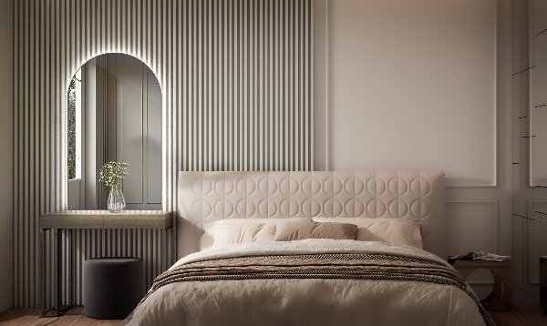 Espelho semi oval iluminado 50x90 cm