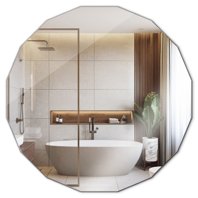 Espelho poligonal acessório moderno 100x100 cm