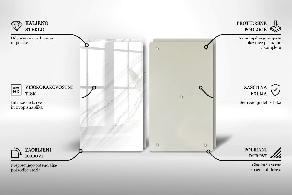 Tampa de parede do fogão a gás Mármore delicado