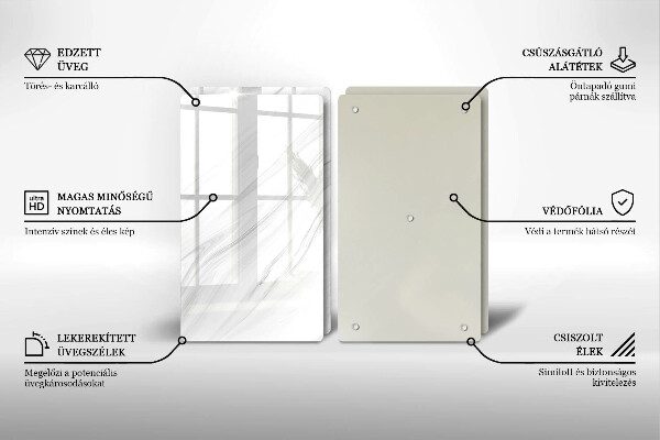 Tampa de parede do fogão a gás Mármore delicado