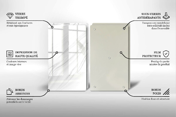 Tampa de parede do fogão a gás Mármore delicado