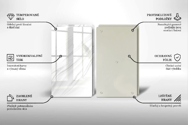 Tampa de parede do fogão a gás Mármore delicado