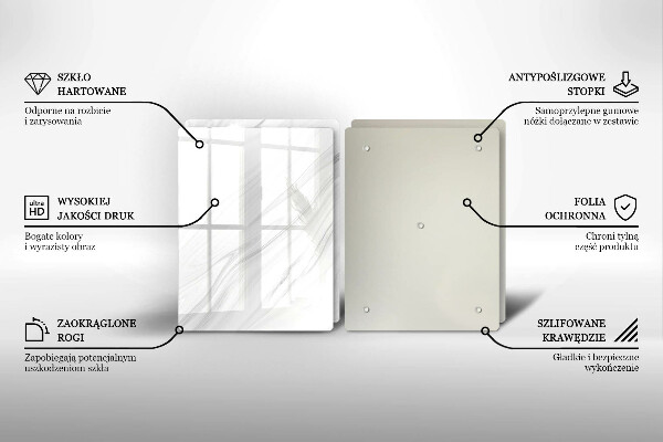 Tampa de parede do fogão a gás Mármore delicado