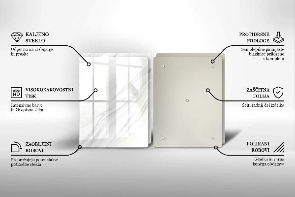 Tampa de parede do fogão a gás Mármore delicado