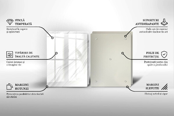 Tampa de parede do fogão a gás Mármore delicado