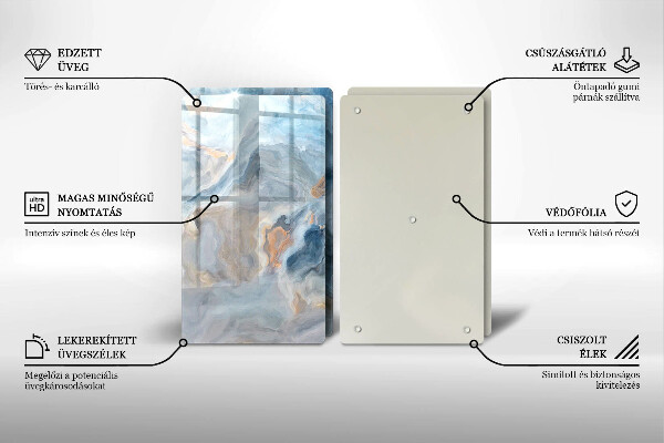 Tampa de parede do fogão a gás Textura de mármore