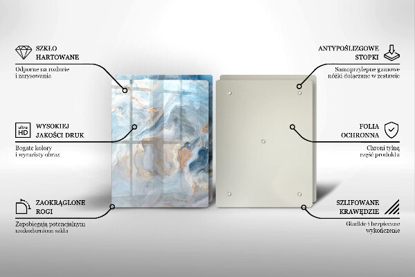 Tampa de parede do fogão a gás Textura de mármore