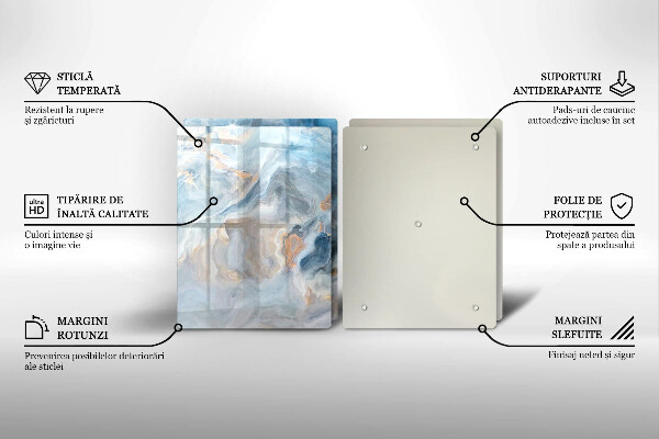 Tampa de parede do fogão a gás Textura de mármore