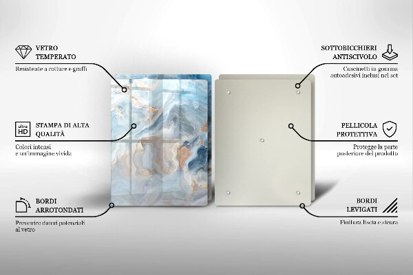 Tampa de parede do fogão a gás Textura de mármore