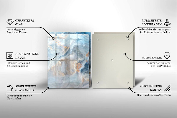 Tampa de parede do fogão a gás Textura de mármore