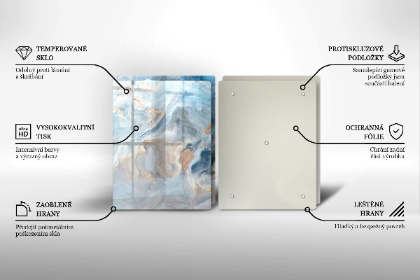 Tampa de parede do fogão a gás Textura de mármore