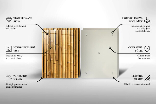 Placa de proteção para o fogão Natureza boho bambu