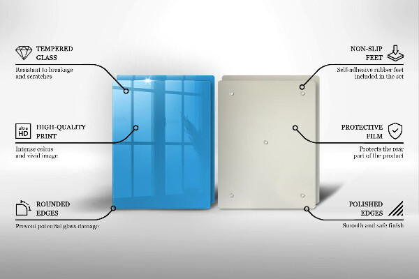 Tampa de parede para fogão a gás Cor azul