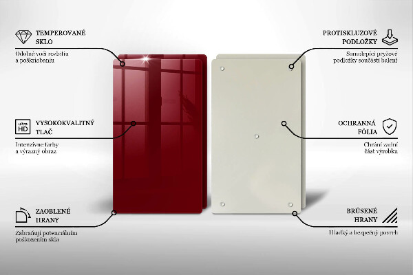 Tampa de parede do fogão a gás Cor bordô