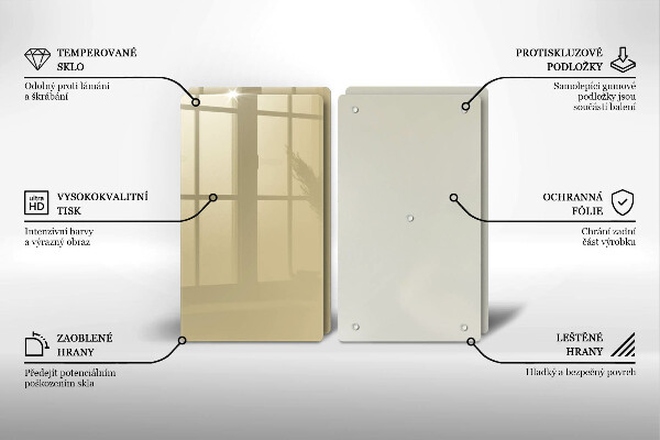 Tampa de parede do fogão a gás Cor bege
