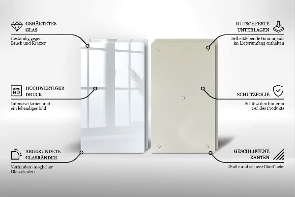 Tampa de parede do fogão a gás Cor branca