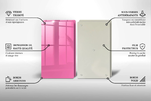 Tampa de parede do fogão a gás Cor rosa