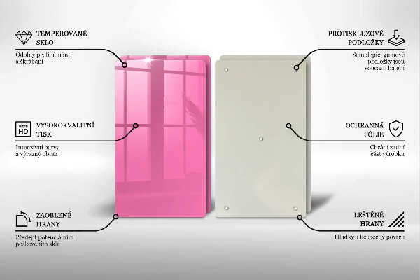 Tampa de parede do fogão a gás Cor rosa