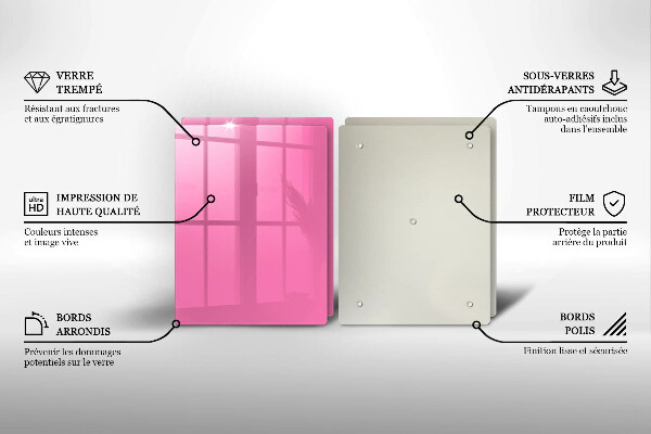 Tampa de parede do fogão a gás Cor rosa