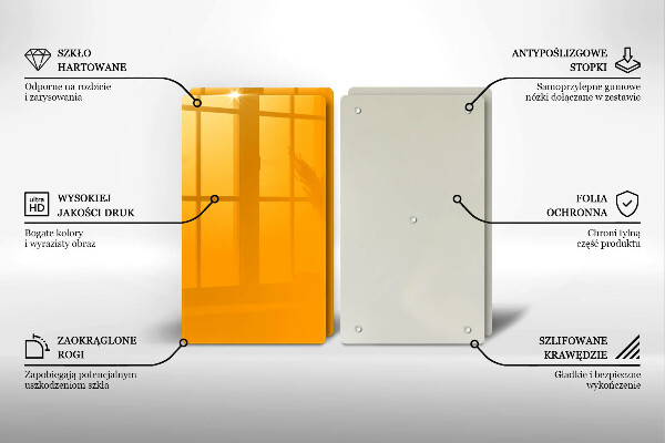 Tampa de parede do fogão a gás Cor amarela escura