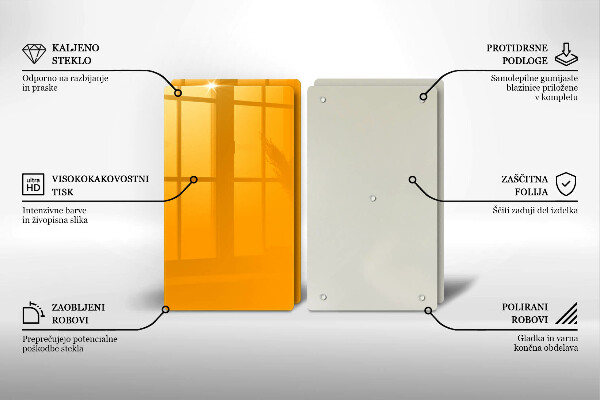 Tampa de parede do fogão a gás Cor amarela escura