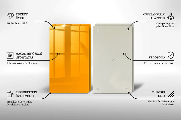 Tampa de parede do fogão a gás Cor amarela escura