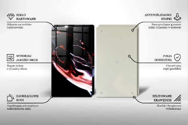 Tampa de parede para fogão a gás Copo de vinho tinto