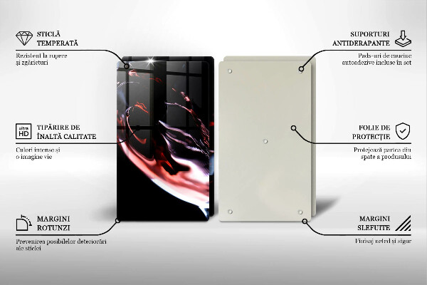 Tampa de parede para fogão a gás Copo de vinho tinto