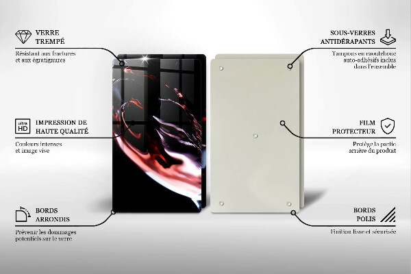 Tampa de parede para fogão a gás Copo de vinho tinto