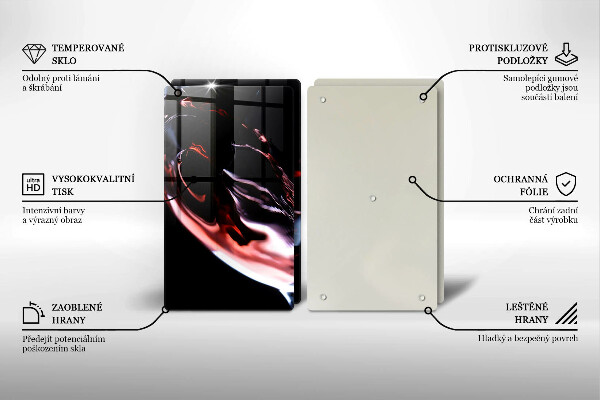 Tampa de parede para fogão a gás Copo de vinho tinto