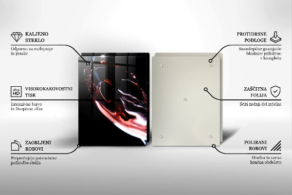 Tampa de parede para fogão a gás Copo de vinho tinto