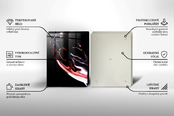 Tampa de parede para fogão a gás Copo de vinho tinto