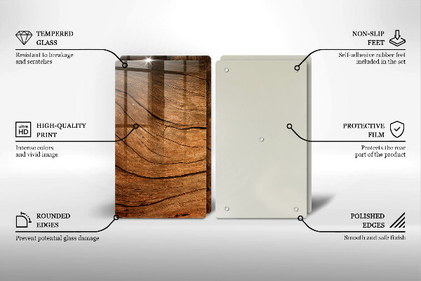 Tampa de parede do fogão a gás Textura tábuas de madeira