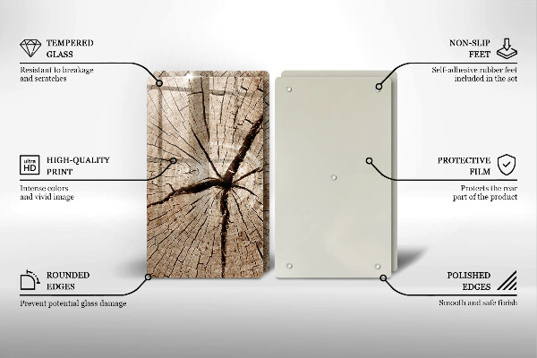 Tampa de parede do fogão a gás Corte transversal árvore