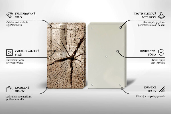 Tampa de parede do fogão a gás Corte transversal árvore