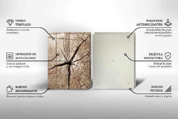 Tampa de parede do fogão a gás Corte transversal árvore