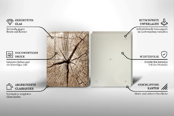 Tampa de parede do fogão a gás Corte transversal árvore