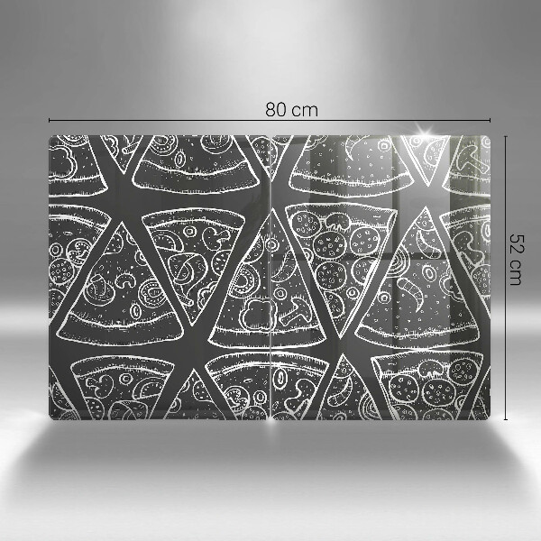 Tampa de parede do fogão a gás Ilustração de pizza