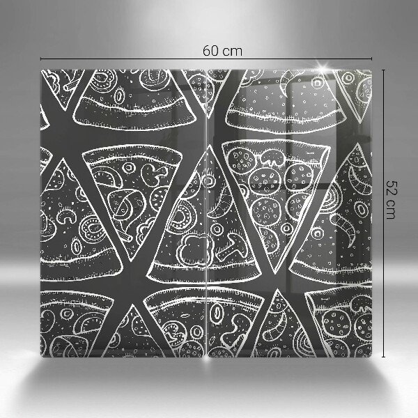 Tampa de parede do fogão a gás Ilustração de pizza