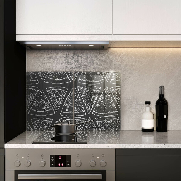 Tampa de parede do fogão a gás Ilustração de pizza