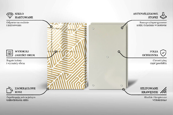 Tampa de parede do fogão a gás Linhas geométricas