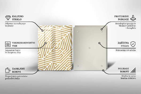 Tampa de parede do fogão a gás Linhas geométricas