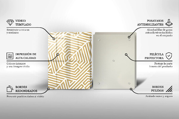 Tampa de parede do fogão a gás Linhas geométricas